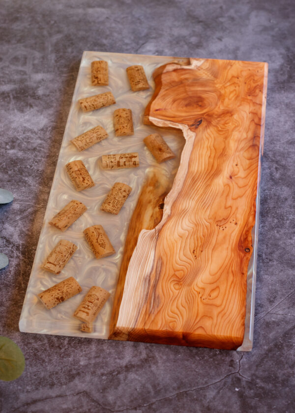 epoxy serving tray, live edge wood, wooden tray, charcuterie board, wooden board, resin cheese board, gift for wine lovers, live edge epoxy, wood serving tray, wood cheese board, wine cork board, thinking of you gift, realtor gift