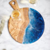 epoxy resin, godmother gift, live edge wood, realtor closing gift, charcuterie board, beach house decor, ocean inspired style, resin serving tray, cheese board, ocean art, olive wood, outdoorsy gift, aesthetic room decor